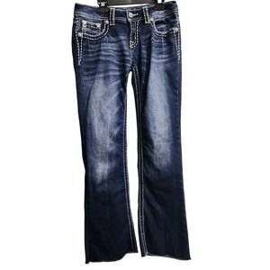 Miss Me Jeans Signature‎ Boot Cut Embellished Dark Wash Denim Jeans Size 28